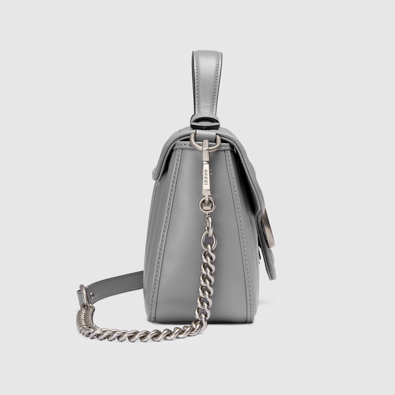 Gucci GG Marmont Mini Top Handle Bag Shoulder Bag 583571 Dark grey